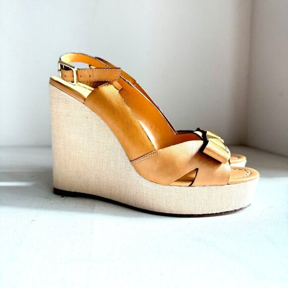 Kate Spade Light Beige wedge heel Sandals 7.5 - Picture 2 of 11
